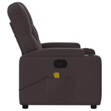 Fauteuil de massage inclinable Marron foncé Tissu