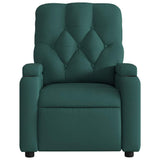 Fauteuil de massage inclinable Vert foncé Tissu