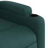 Fauteuil de massage inclinable Vert foncé Tissu