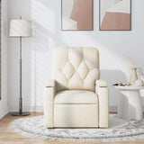 Fauteuil de massage inclinable Crème Tissu