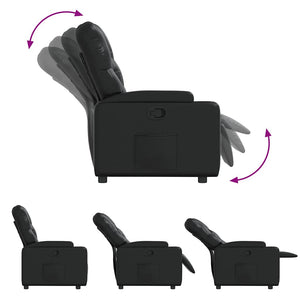 Fauteuil inclinable Noir Similicuir