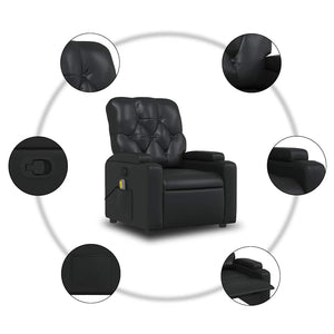 Fauteuil inclinable Noir Similicuir