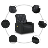 Fauteuil inclinable Noir Similicuir