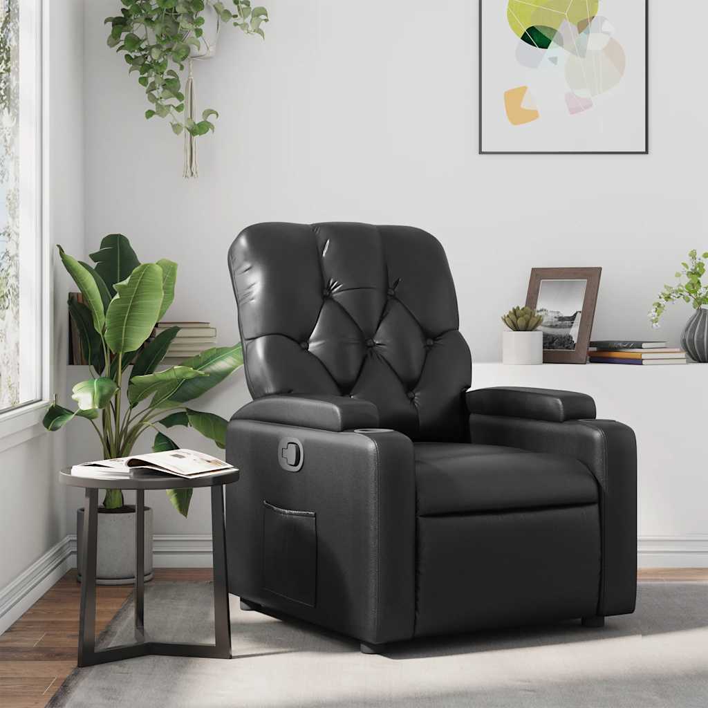 Fauteuil inclinable Noir Similicuir