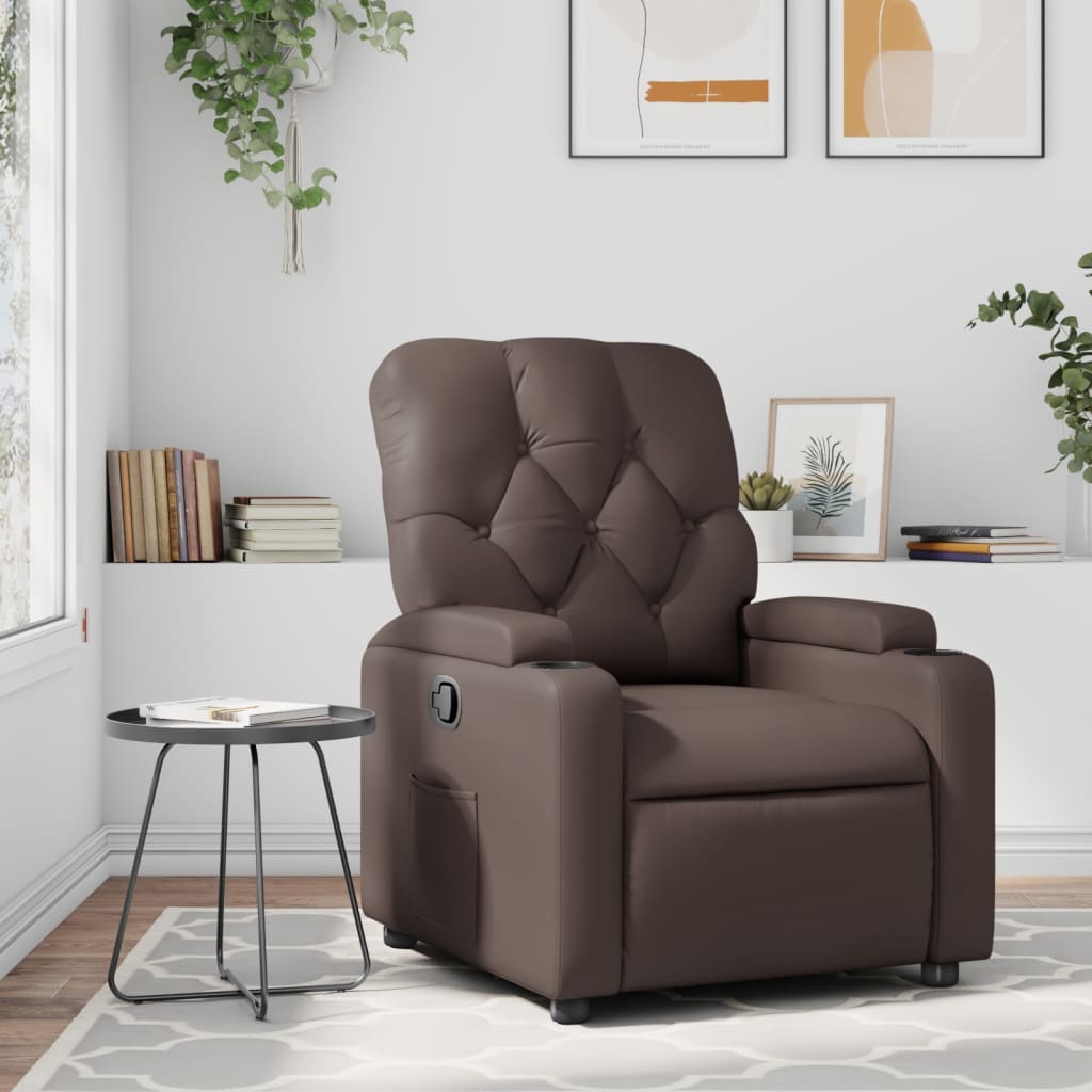 Fauteuil inclinable Marron Similicuir