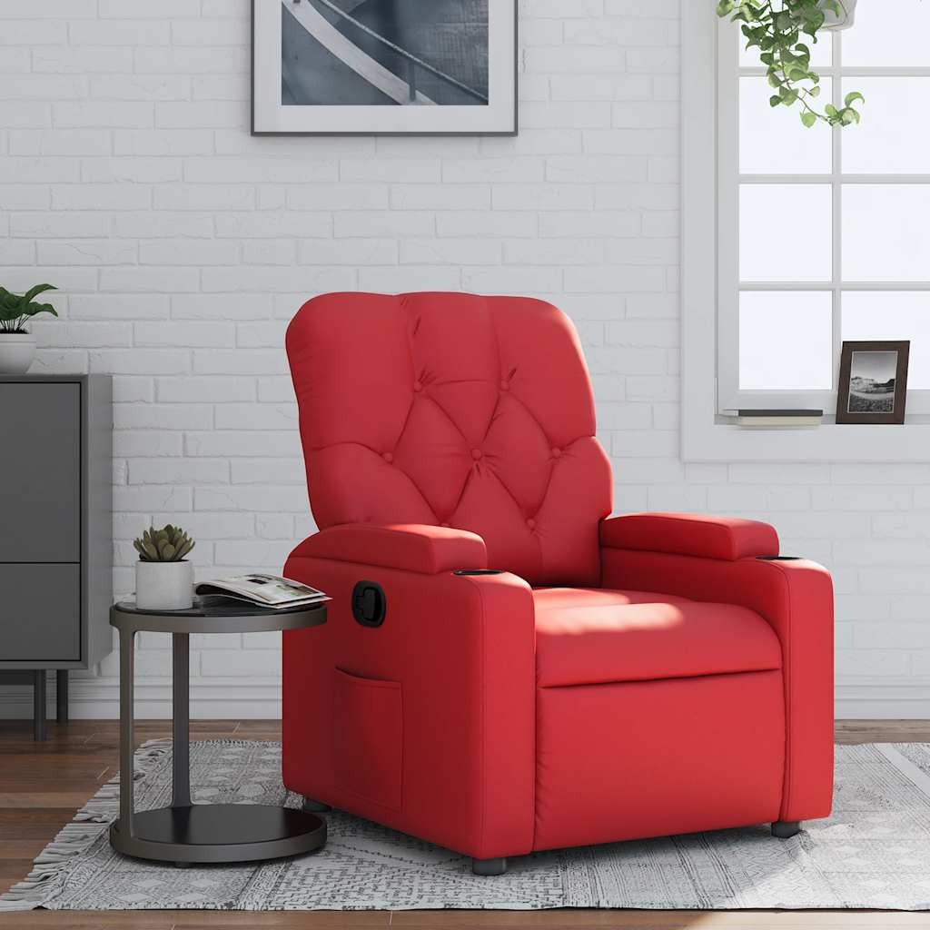 Fauteuil inclinable Rouge Similicuir