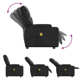 Fauteuil de massage inclinable Noir Similicuir