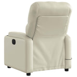 Fauteuil inclinable de massage Crème Similicuir