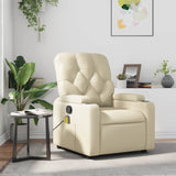 Fauteuil inclinable de massage Crème Similicuir