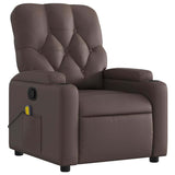 Fauteuil de massage inclinable Marron Similicuir