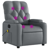 Fauteuil de massage inclinable Gris Similicuir