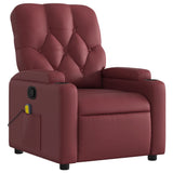 Fauteuil de massage inclinable Rouge bordeaux Similicuir
