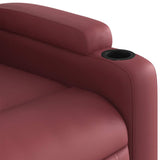 Fauteuil de massage inclinable Rouge bordeaux Similicuir