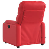 Fauteuil de massage inclinable rouge similicuir