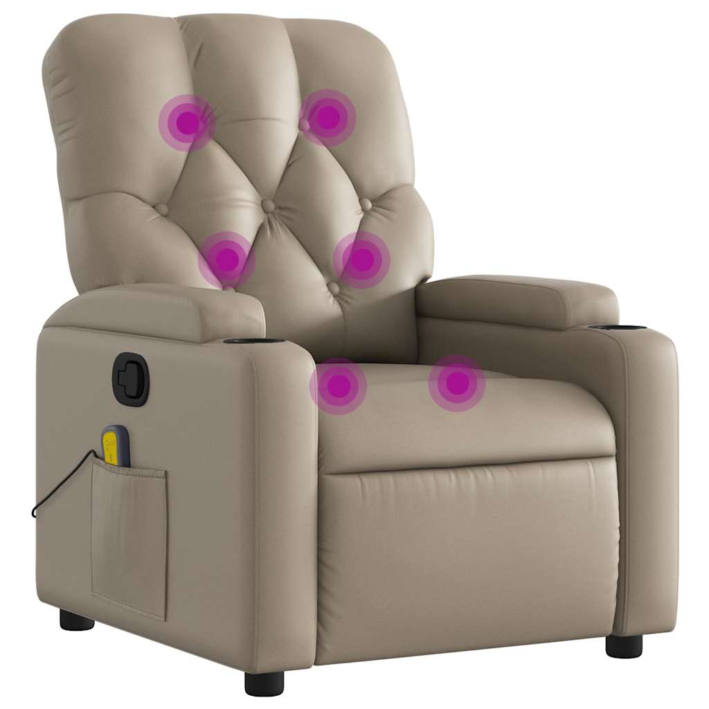 Fauteuil de massage inclinable Cappuccino Similicuir