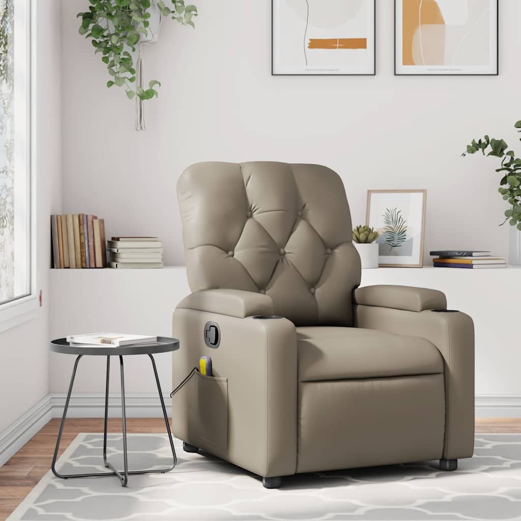 Fauteuil de massage inclinable Cappuccino Similicuir