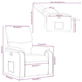Fauteuil inclinable Taupe Tissu