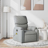 Fauteuil de massage inclinable Gris clair Tissu