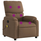 Fauteuil de massage inclinable Marron Tissu