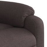 Fauteuil de massage inclinable Marron foncé Tissu