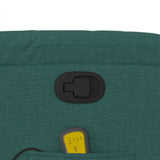 Fauteuil de massage inclinable Vert foncé Tissu