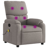 Fauteuil de massage inclinable Taupe Tissu