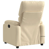 Fauteuil de massage inclinable Crème Tissu
