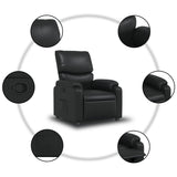 Fauteuil inclinable Noir Similicuir