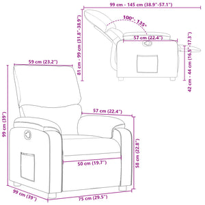Fauteuil inclinable Noir Similicuir