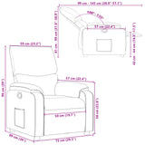 Fauteuil inclinable Noir Similicuir