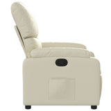 Fauteuil inclinable Crème Similicuir