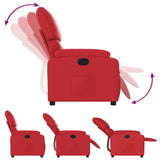 Fauteuil inclinable Rouge Similicuir