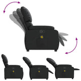 Fauteuil de massage inclinable Noir Similicuir