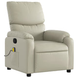 Fauteuil inclinable de massage Crème Similicuir