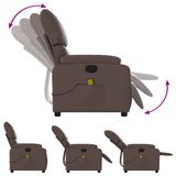 Fauteuil de massage inclinable Marron Similicuir