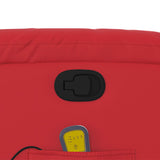 Fauteuil de massage inclinable rouge similicuir