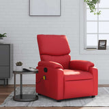 Fauteuil de massage inclinable rouge similicuir