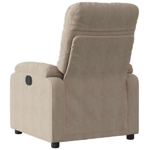 Fauteuil inclinable taupe tissu microfibre