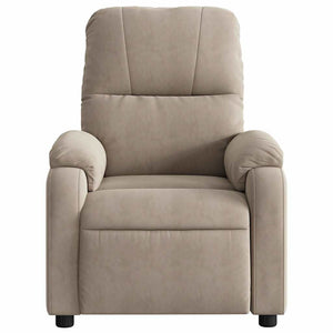 Fauteuil inclinable taupe tissu microfibre
