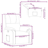 Fauteuil inclinable taupe tissu microfibre