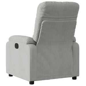Fauteuil inclinable gris clair tissu microfibre