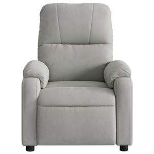 Fauteuil inclinable gris clair tissu microfibre