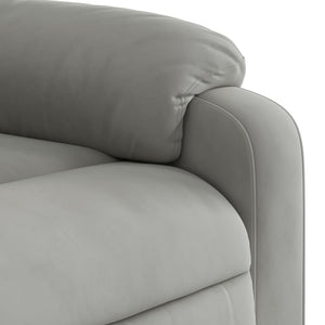 Fauteuil inclinable gris clair tissu microfibre