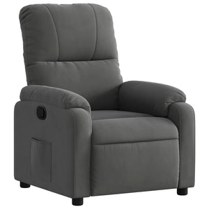 Fauteuil inclinable gris foncé tissu microfibre