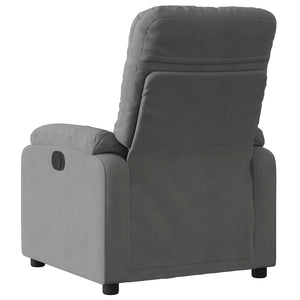 Fauteuil inclinable gris foncé tissu microfibre