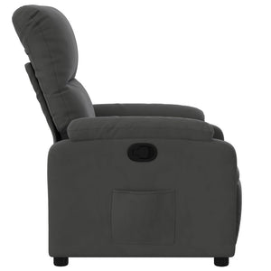 Fauteuil inclinable gris foncé tissu microfibre