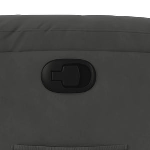 Fauteuil inclinable gris foncé tissu microfibre