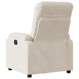 Fauteuil inclinable beige tissu microfibre