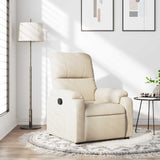 Fauteuil inclinable beige tissu microfibre