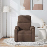 Fauteuil inclinable de massage marron tissu microfibre